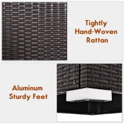 Costway 2PCS Patio Rattan Armless Sofa Sectional Conversation Furniture Set W/Cushion -Outdoor Furniture Store GUEST 8fd10ad0 a6b4 4fd5 b783 92cf2ece7e0c