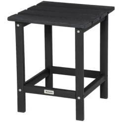 Outsunny Patio Side Table, 18" Square Outdoor End Table, HDPE Plastic Tea Table For Adirondack Chair, Backyard Or Lawn -Outdoor Furniture Store GUEST 8fe81175 f407 4917 b4f3 3c8415725209