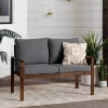 Saybrook Modern Metal And Wood Patio Loveseat - Gray/Dark Brown - Saracina Home -Outdoor Furniture Store GUEST 8ff87f0d 19b8 4025 af14 760342db1bc6