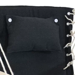 Sunnydaze Decor Sunnydaze Outdoor Hanging Polycotton Hammock Chair With Armrests And Hardwood Spreader Bar - 300 Lb Weight Capacity - Storm -Outdoor Furniture Store GUEST 904000eb 9bd0 4612 9835 77df2e0faa43