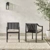 Saracina Home 2pk Mid-Century Modern Slatted Outdoor Acacia Arm Chairs With Cushions -Outdoor Furniture Store GUEST 9065dbbd 3ff8 4244 976f b9a83bb6e312