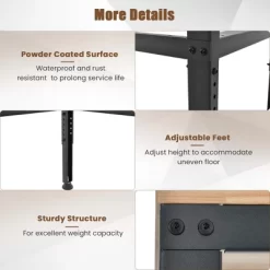 Costway 48" Adjustable Work Bench Heavy-Duty Steel Frame Worktable With Power Outlets -Outdoor Furniture Store GUEST 907e22dc 8e4b 4906 9179 f79857eb7d5c