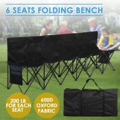 Yaheetech 6 Seats Portable Folding Bench For Sports Camping -Outdoor Furniture Store GUEST 9119e476 a5c7 4826 be98 37da612b58ec
