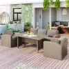 4pc Outdoor Wicker Conversation Set With Cushions - Gray - GODEER 2 4pc Outdoor Wicker Conversation Set With Cushions - Gray - GODEER -Outdoor Furniture Store GUEST 911ab54a 5f8e 4d64 b7f9 4d833eda12c1