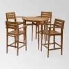 Stamford 5pc Acacia Wood Rustic Bar Set Teak Finish - Christopher Knight Home