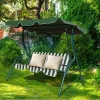 Costway 3 Seats Patio Backyard Canopy Steel Frame Swing Glider Hammock Cushioned -Outdoor Furniture Store GUEST 9179253a 7230 42b6 b7a4 002e9bdc67ce