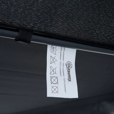 Outsunny 3-Person Porch Swing With Stand, Outdoor Swing For Patio Porch With Adjustable Tilt Canopy & Comfortable Swing Bench-Style Seat, Steel Frame 8 Outsunny 3-Person Porch Swing With Stand, Outdoor Swing For Patio Porch With Adjustable Tilt Canopy & Comfortable Swing Bench-Style Seat, Steel Frame - Image 6