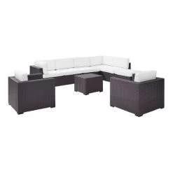 Biscayne 7pc Outdoor Wicker Sectional Set - White - Crosley 9 Biscayne 7pc Outdoor Wicker Sectional Set - White - Crosley -Outdoor Furniture Store GUEST 9386f990 95a1 4c97 8669 bf5856eac05b