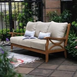 Abbington Teak Patio Sofa With Cushion - Cambridge Casual -Outdoor Furniture Store GUEST 941d701c 36f9 4456 a706 f3eeb7803ef5