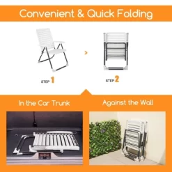 Costway Patio PP Folding Chair Adjustable Reclining 7-Level All-Weather Portable Outdoor -Outdoor Furniture Store GUEST 94af9fa7 ec72 46b2 92a3 0034c957f410