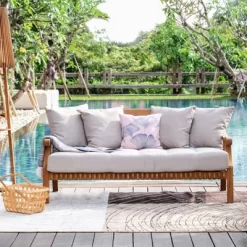 Mosko Teak Outdoor Daybed With Cushion - Cambridge Casual -Outdoor Furniture Store GUEST 94e573a3 9064 48a0 ad55 ddb30ef986eb