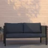 Merrick Lane Outdoor Love Seat/Sofa With Removable Fabric Cushions And Steel Frame -Outdoor Furniture Store GUEST 959ac780 dc2a 4afb be20 8228836d4cd7
