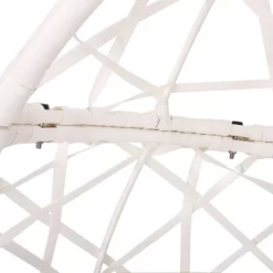 Los Alamitos Indoor/Outdoor Wicker Hanging Chair With 8' Chain - White/Blue - Christopher Knight Home -Outdoor Furniture Store GUEST 96474cab eed6 47d8 aa4b abaa28474237