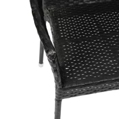 Flash Furniture Ethan Commercial Grade Stacking Patio Chair, All Weather PE Rattan Wicker Patio Dining Chair -Outdoor Furniture Store GUEST 969b42ec b09b 4ee9 9975 503b762186e9