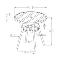 3pc Arna Patio Set With 32" Round Dining Table - MiBasics -Outdoor Furniture Store GUEST 9736ad68 821f 4a64 8032 e4ccea3a6614