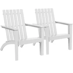 Costway Outdoor Wooden Adirondack Chair Patio Lounge Chair W/ Armrest -Outdoor Furniture Store GUEST 97edf307 27e1 4b4b 9d5e 734ad1fce107