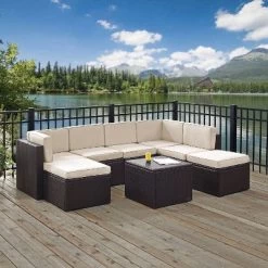 Palm Harbor 8pc All-Weather Wicker Patio Seating Set - Sand - Crosley 11 Palm Harbor 8pc All-Weather Wicker Patio Seating Set - Sand - Crosley -Outdoor Furniture Store GUEST 983267c4 8d92 400b b6a8 ac4e771a952b