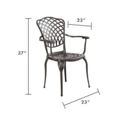 Kinger Home 2-Piece Outdoor Patio Chairs Set For 2, Cast Aluminum Patio Furniture Chairs, Patio Seating, Bronze -Outdoor Furniture Store GUEST 989a5675 3e09 485d 8d35 e3eaaca44830