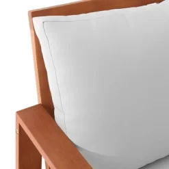 Grafton Eucalyptus 3 Seat Outdoor Bench With Cushions - Gray/Natural - Alaterre Furniture -Outdoor Furniture Store GUEST 9975ed34 231e 40c8 852f e7d874dbc209 1