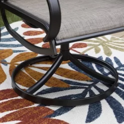 Patio Set With Steel Table With 1.57" Umbrella Hole & Steel 360 Swivel Padded Arm Chairs - Captiva Designs -Outdoor Furniture Store GUEST 99a66b23 0584 4416 8837 899562662c17