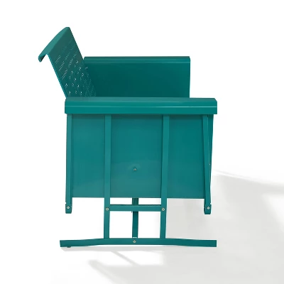 Bates Outdoor Sofa Glider - Turquoise - Crosley 10 Bates Outdoor Sofa Glider - Turquoise - Crosley - Image 8