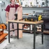 Costway 48" Adjustable Work Bench Heavy-Duty Steel Frame Worktable With Power Outlets -Outdoor Furniture Store GUEST 9b764588 1275 450f bfeb 04500adacdb6