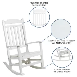 Emma And Oliver Set Of 2 Indoor/Outdoor Poly Resin Rocking Chairs With Side Table 20 Emma And Oliver Set Of 2 Indoor/Outdoor Poly Resin Rocking Chairs With Side Table -Outdoor Furniture Store GUEST 9b7f8fc8 63fd 4fe8 9684 bcfc39072101