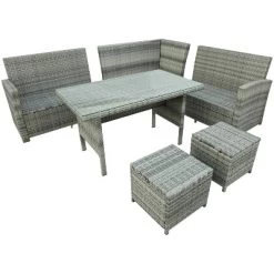 6pc Outdoor Set With Sectional & Glass Table - Gray - WELLFOR 38 6pc Outdoor Set With Sectional & Glass Table - Gray - WELLFOR -Outdoor Furniture Store GUEST 9c38c3b4 6d84 4cfa bdf9 96968ac05811