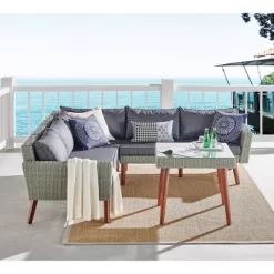 All-Weather Wicker Albany Outdoor Corner Sectional Sofa Gray - Alaterre Furniture -Outdoor Furniture Store GUEST 9c567a74 5cc4 46d9 87a0 f48ebe2d5735