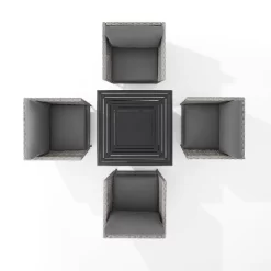 Richland 5pc Outdoor Wicker Conversation Set With Fire Table - Crosley -Outdoor Furniture Store GUEST 9c733517 5428 4ff4 a123 219558fae871