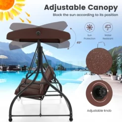 Costway 3-Seat Outdoor Converting Patio Swing Glider Adjustable Canopy Porch Swing Coffee/Black/Red 18 Costway 3-Seat Outdoor Converting Patio Swing Glider Adjustable Canopy Porch Swing Coffee/Black/Red -Outdoor Furniture Store GUEST 9c9f4238 12e5 47e0 948b b881bb3cf7fb