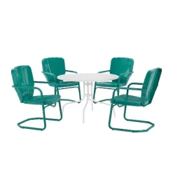 Ridgeland 5pc Outdoor Dining Set - Turquoise - Crosley -Outdoor Furniture Store GUEST 9cb27c8f a508 4a45 b5ed a0c22c3760ca