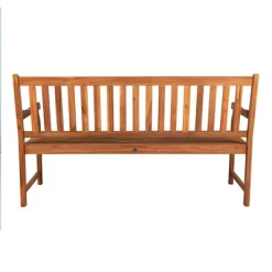Laurel 3-Seat Slat-Back Acacia Wood Outdoor Garden Patio Bench - JONATHAN Y -Outdoor Furniture Store GUEST 9cbcfd55 2458 40a5 ad6a 55c957879692