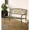 Plow & Hearth Pineapple Metal Garden Bench, In Verdigris -Outdoor Furniture Store GUEST 9d47332b b767 48f5 86d9 2bf3074d2e69