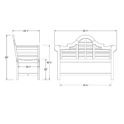 Lutyens 4ft Teak Bench - Natural - Cambridge Casual 5 Lutyens 4ft Teak Bench - Natural - Cambridge Casual - Image 3