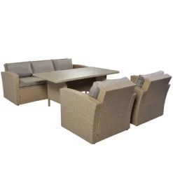 4pc Outdoor Wicker Conversation Set With Cushions - Gray - GODEER 20 4pc Outdoor Wicker Conversation Set With Cushions - Gray - GODEER -Outdoor Furniture Store GUEST 9e446c0f 6a45 4168 86fd 6db506ff8a61