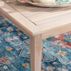 Linon 4pc Melita Acacia Sectional & Coffee Table Beige -Outdoor Furniture Store GUEST 9e5a6954 dbbd 4c85 9a1d 55aecce5260e