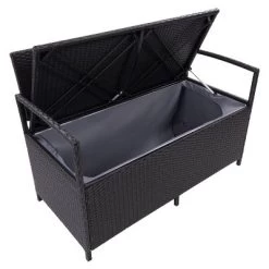 Parksville Patio Storage Bench - Black - CorLiving -Outdoor Furniture Store GUEST 9e890aca df9b 4944 bac2 33c672c2b60c