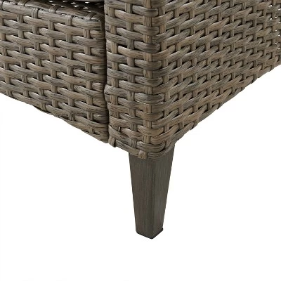 Rockport Outdoor Wicker High Back Loveseat - Crosley 10 Rockport Outdoor Wicker High Back Loveseat - Crosley - Image 8