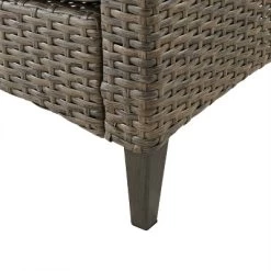 Rockport Outdoor Wicker High Back Sofa - Oatmeal/Light Brown - Crosley -Outdoor Furniture Store GUEST 9f91b889 c598 406d 8e00 5d10d8a9de28