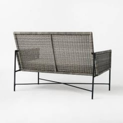 Wicker & Metal X Frame Patio Loveseat - Gray - Threshold™ Designed With Studio McGee -Outdoor Furniture Store GUEST a007800d 2bb8 49be 8c3b 00a66dcf20a9