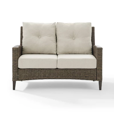 Rockport Outdoor Wicker High Back Loveseat - Crosley 4 Rockport Outdoor Wicker High Back Loveseat - Crosley - Image 2
