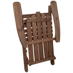 Northlight 36" Brown Classic Folding Wooden Adirondack Chair -Outdoor Furniture Store GUEST a1f50920 b52e 47f3 8437 8fc86faa6dda