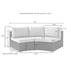 Catalina Wicker Round Sectional Sofa - Gray - Crosley -Outdoor Furniture Store GUEST a21441f1 f029 4072 8503 38157b56dc14