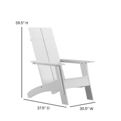 Emma And Oliver Harmon Set Of 4 Harmon Modern All-Weather White Poly Resin Adirondack Rocking Chairs With A Wood Burning Fire Pit For Outdoor Use -Outdoor Furniture Store GUEST a3b1b4ae 5cfa 44a2 a2be 3a4a420223c5