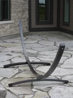 The Hamptons Collection 181” Oil Rubbed Bronze Aluminum Arc Hammock Stand With Hardware