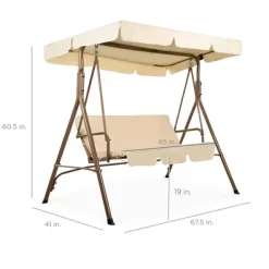 Best Choice Products 2-Person Outdoor Large Convertible Canopy Swing Glider Lounge Chair W/ Removable Cushions 19 Best Choice Products 2-Person Outdoor Large Convertible Canopy Swing Glider Lounge Chair W/ Removable Cushions -Outdoor Furniture Store GUEST a4044a97 fea0 46d6 96ad 791b21da68f3