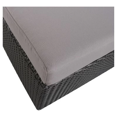 Santa Rosa 5pc Wicker Patio Seating Sectional Set With Cushions - Gray With Silver Gray Cushions - Christopher Knight Home 5 Santa Rosa 5pc Wicker Patio Seating Sectional Set With Cushions - Gray With Silver Gray Cushions - Christopher Knight Home - Image 3