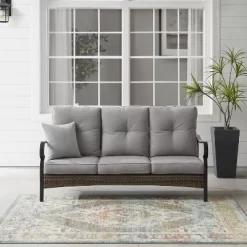 Dahlia Outdoor Steel Sofa Taupe/Matte Black - Crosley -Outdoor Furniture Store GUEST a51b9aac 38e0 4add 8743 63207d3eded5