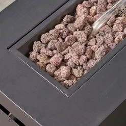 Thasos 10pc Acacia U-Shaped Farmhouse Sectional Sofa Set With Fire Pit - Gray - Christopher Knight Home -Outdoor Furniture Store GUEST a5327f6d 9909 4287 a252 6f8458a6ee3b